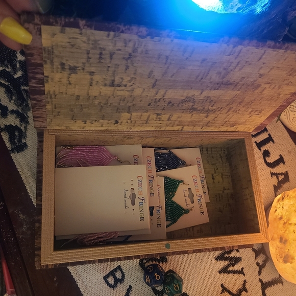 Fortune teller palm reading wooden book jewlery box, sage box. LAST ONE!! - Picture 4 of 6